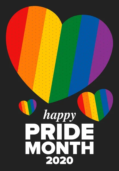 Lgbt骄傲月在六月 女同性恋 男同性恋 双性恋和变性者 庆祝年度 Lgbt旗 彩虹之恋的概念人权与容忍 横幅和背景 病媒感染的情况 — 图库矢量图片