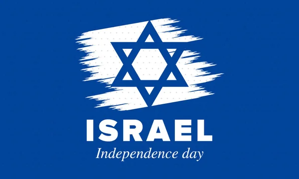 Día Independencia Israel Fiesta Nacional Celebrada Anualmente Bandera Israel Estrella — Archivo Imágenes Vectoriales