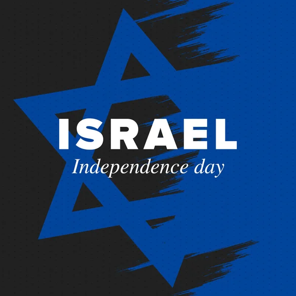 Dia Independência Israel Feriado Nacional Comemorado Anual Bandeira Israel Estrela —  Vetores de Stock