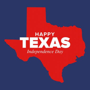 Teksas Bağımsızlık Günü. Amerika Birleşik Devletleri 'nde özgürlük tatili, Mart ayında yıllık kutlama. Lone Star bayrağı. Teksas bayrağı. Vatansever işaretler ve unsurlar. Poster, kart, afiş ve geçmiş. Vektör illüstrasyonu