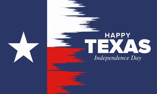 Dia Independência Texas Férias Liberdade Nos Estados Unidos Comemorado Anualmente — Vetor de Stock