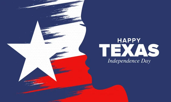 Dia Independência Texas Férias Liberdade Nos Estados Unidos Comemorado Anualmente — Vetor de Stock