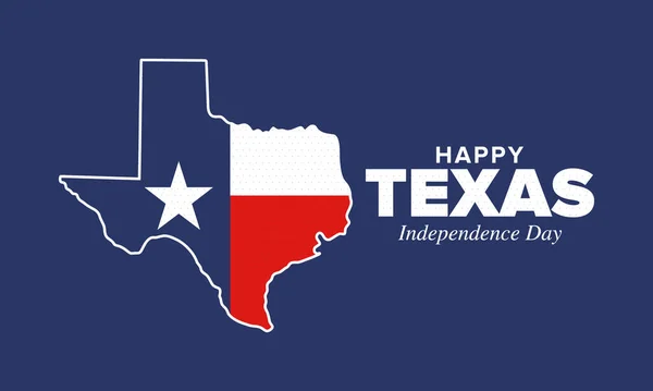 Dia Independência Texas Férias Liberdade Nos Estados Unidos Comemorado Anualmente — Vetor de Stock