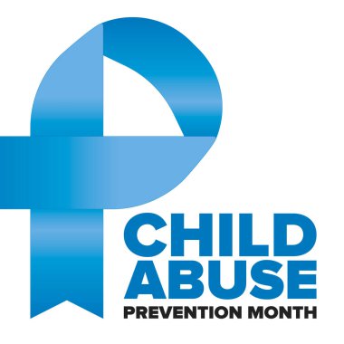 Çocuk İstismarı Önleme Ayı. Nisan 'da Amerika Birleşik Devletleri' nde yıllık kutlama. Çocuk şiddetini durdurun. Çocuk koruma ve güvenlik ayı. Çocuklar için birlik. Poster, afiş, arka plan. Vektör illüstrasyonu