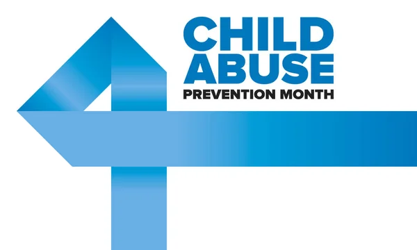 Mês Prevenção Abuso Infantil Comemore Anualmente Abril Nos Estados Unidos — Vetor de Stock