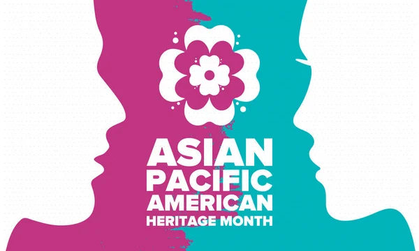 Asian Pacific American Heritage Month Inglês Celebrado Maio Ele Celebra — Vetor de Stock