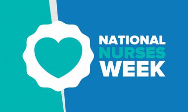 Ulusal Hemşireler Haftası. Teşekkürler hemşireler. Tıbbi ve sağlık hizmetleri konsepti. Virüslere ve hastalıklara karşı savaşanlar. Doktorların şerefine. Amerika 'da yıllık kutlama. Vektör illüstrasyon posteri