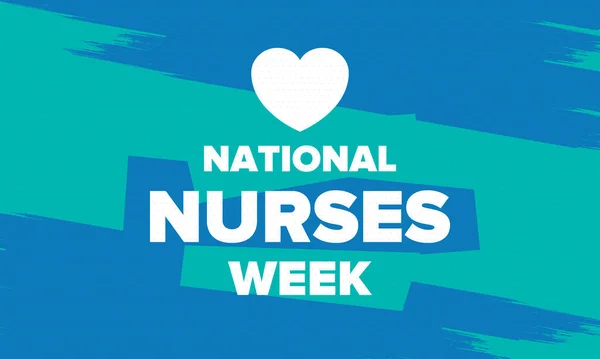 Semana Nacional Enfermeiras Obrigado Enfermeiras Conceito Médico Cuidados Saúde Lutadores —  Vetores de Stock