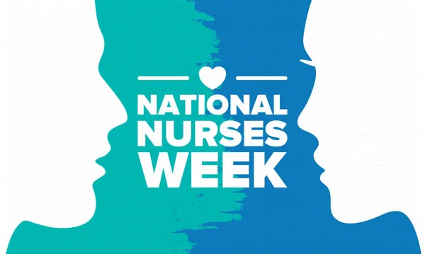 Semana Nacional Enfermeras Gracias Enfermeras Concepto Médico Sanitario Combatientes Contra — Vector de stock