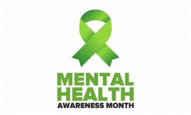 Mayıs 'ta Akıl Sağlığı Bilinci Ayı. Birleşik Devletler 'de yıllık kampanya. Akıl sağlığıyla ilgili farkındalığı arttırıyorum. Kontrol ve koruma. Önleme kampanyası. Tıbbi sağlık hizmeti tasarımı. Vektör illüstrasyonu