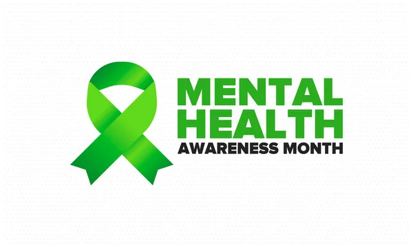 Mental Health Awareness Month in May. Annual campaign in United States. Raising awareness of mental health. Control and protection. Prevention campaign. Medical health care design. Vector illustration