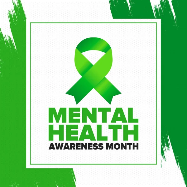 Mental Health Awareness Month in May. Annual campaign in United States. Raising awareness of mental health. Control and protection. Prevention campaign. Medical health care design. Vector illustration