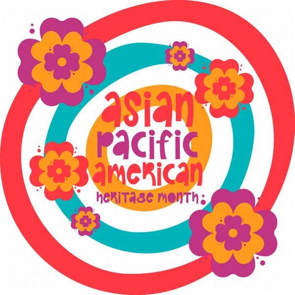 Asian Pacific American Heritage Month Inglês Celebrado Maio Ele Celebra — Vetor de Stock