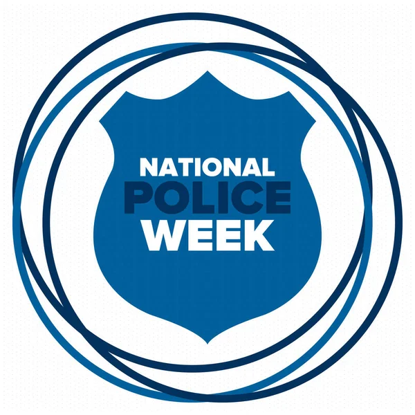 National Police Week May Celebrated Annual United States Honor Police — Stock Vector