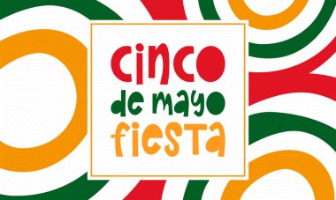 Meksika 'da Cinco de Mayo. El yazısı harfleri. Geleneksel Meksika tatili için hat sanatı. Şenlik partisi. Bayram tebrik kartı, davetiye, poster, afiş ya da geçmiş tasarımı. Vektör 