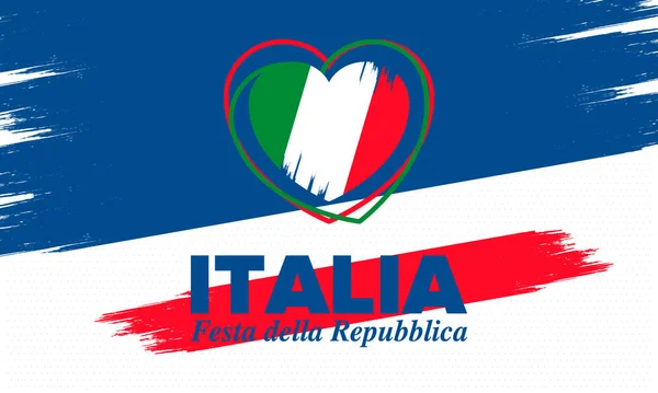 Festa Della Repubblica Italiana Text Italienska Italian Republic Day Glad — Stock vektor