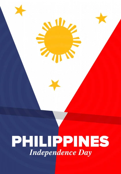 Giorno Dell Indipendenza Delle Filippine Celebrato Ogni Anno Giugno Nelle — Vettoriale Stock