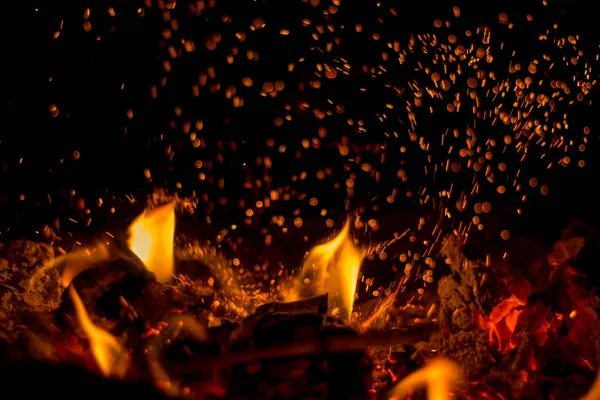 Fire and sparks_ — Stock fotografie