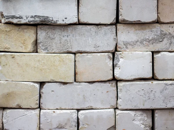 Folded old  white brick, for repair and construction_ — Stock Fotó