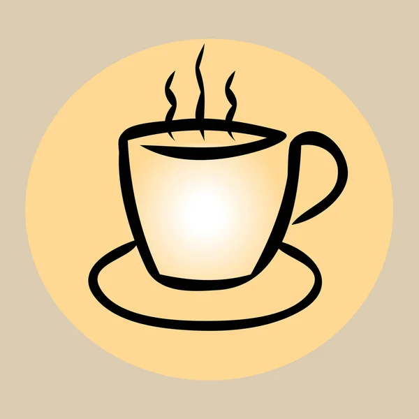 Πάνω του ζεστό καφέ — Διανυσματικό Αρχείο