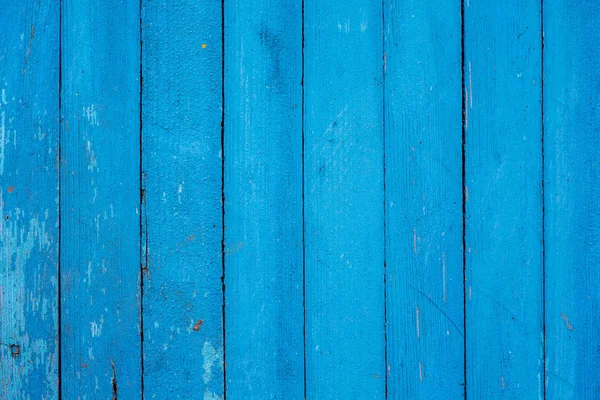 Стена из старых голубых досок с потрепанной краской - фон или текст — стоковое фото