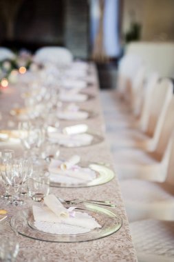 Düğün için hazırlanan Restoran tablo
