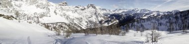 Val d'Ossola, Alpe Deve dağ manzara panoramik fotoğraf