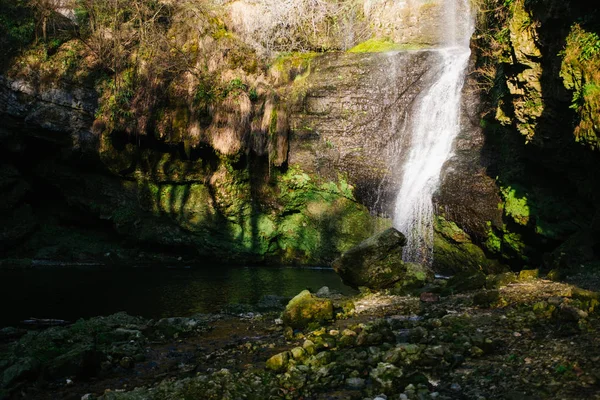 Wodospad Fermona, fererra, Varese, Włochy — Zdjęcie stockowe