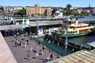 Sydney feribotlar Circular Quay adlı Feribot İskelesi Sidney Avustralya