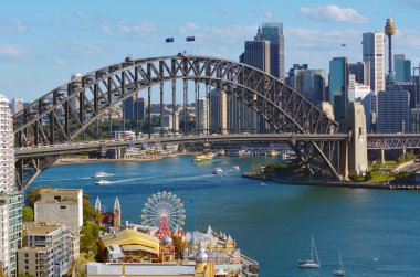 Panoramic view of Sydney skyline clipart
