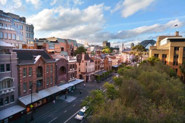 George Street Syd The Rocks adlı görünümünü hava kentsel peyzaj