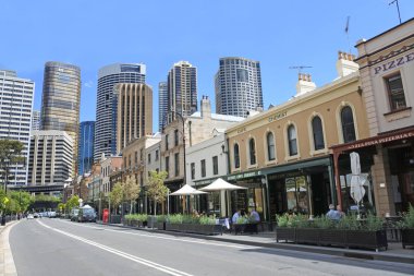 George Street Sydney Avustralya'da kayalar