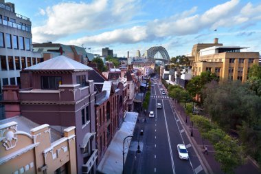 George Street Syd The Rocks adlı görünümünü hava kentsel peyzaj