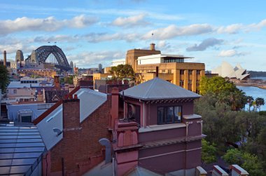 The Rocks Sydney Avustralya'da görünümünü hava kentsel peyzaj 