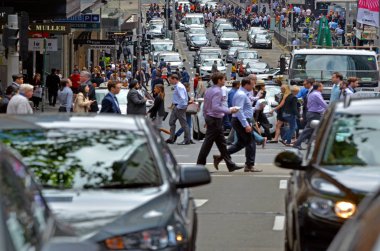 Sidney yeni Güney Wales Avustralya yoğun trafik