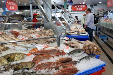 Sidney Balık pazarı Sydney yeni Güney Galler Austra dükkanda deniz ürünleri