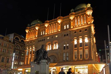 Kraliçe Victoria Binası Sydney yeni Güney Galler Austral geceleri