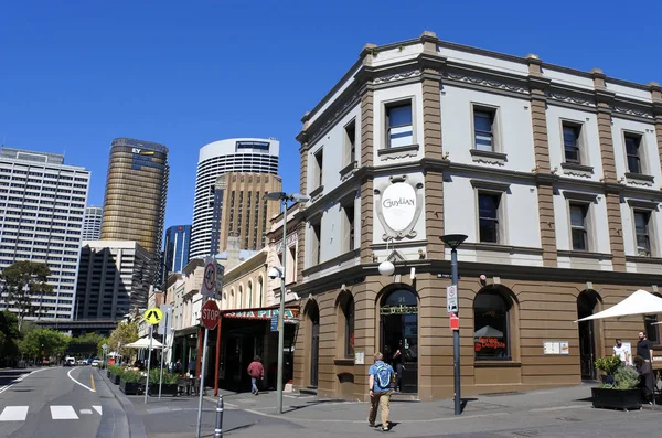 George Street en The Rocks en Sydney Australia — Foto de Stock