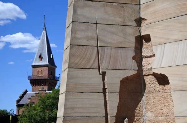 Primera escultura de impresión en las rocas en Sydney Australia — Foto de Stock