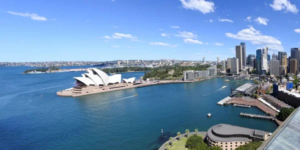 วิวทัศน์ทางอากาศแบบพาโนรามาของ Sydney Circular Quay ใน Sydney New Sout — ภาพถ่ายสต็อก