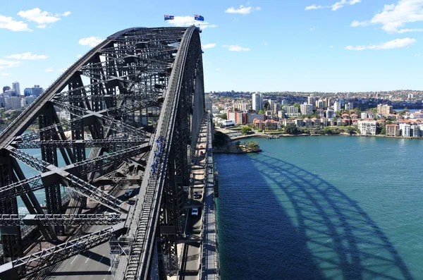 悉尼港湾大桥的航景 — 图库照片