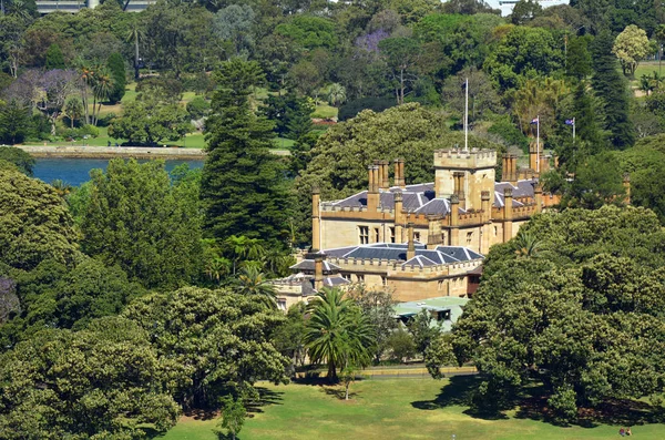 A légi felvétel a The Government House, Sydney, Ausztrália — Stock Fotó