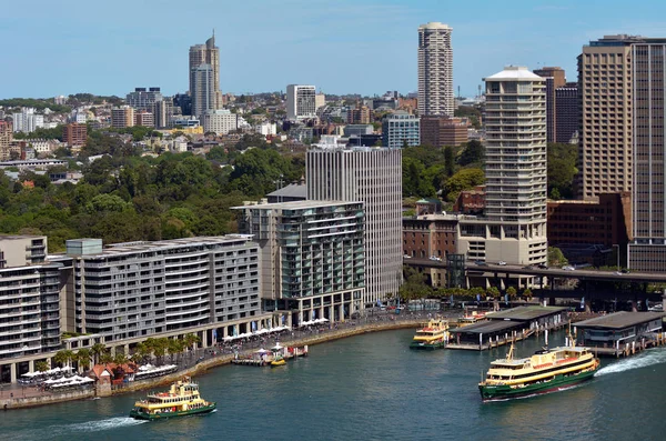 Aerial view of Sydney Circular Quay in Sydney New South Wales Au — Stock Photo, Image