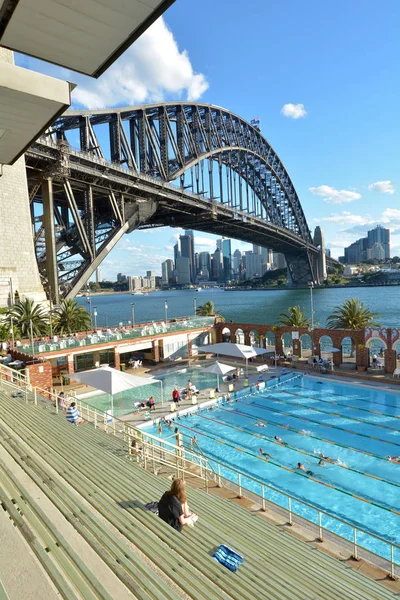 Sydney Oct 2016 Les Gens Nagent Dans Piscine Olympique North — Photo