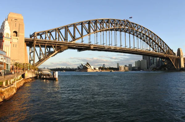 Сідней Oct19 2016 Sydney Харбор Брідж Західну Сторону Сідней Skyline — стокове фото