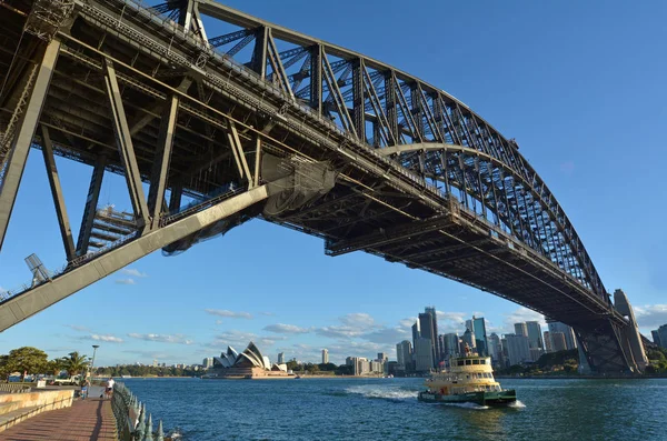 Oct19 2016 悉尼海港大桥西侧和悉尼天际线 澳大利亚日落期间 — 图库照片