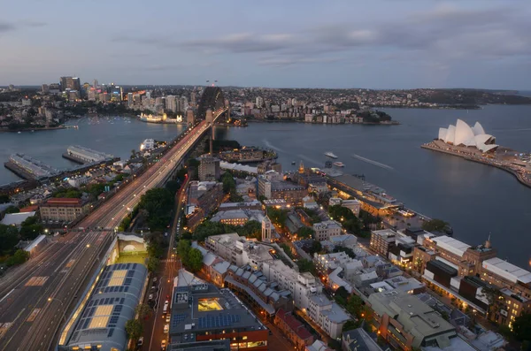 Letecké městské krajině pohled na Sydney Harbour Sydney nové Jižní W — Stock fotografie