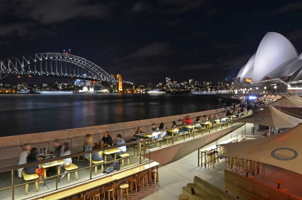 Сідней Жовтня 2016 Sydney Харбор Брідж Оперний Театр Skyline Вночі — стокове фото