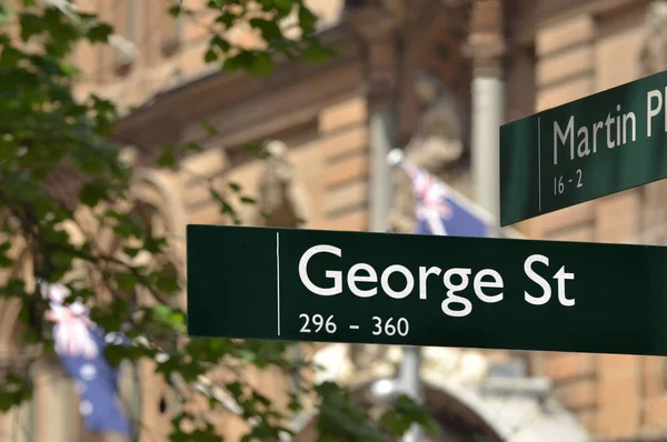 Panneau de rue de George Street à Sydney — Photo