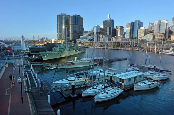 Stadsgezicht van Darling Harbour Sydney New South Wales Australië — Stockfoto